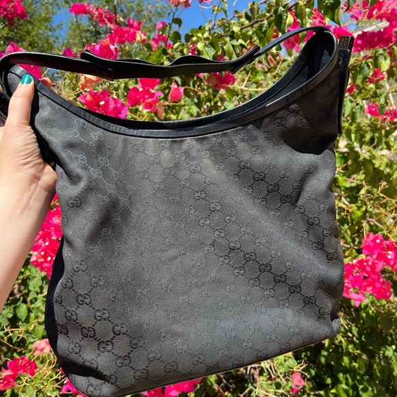 Authentic Gucci canvas hobo shoulder bag - Picture 3 of 12